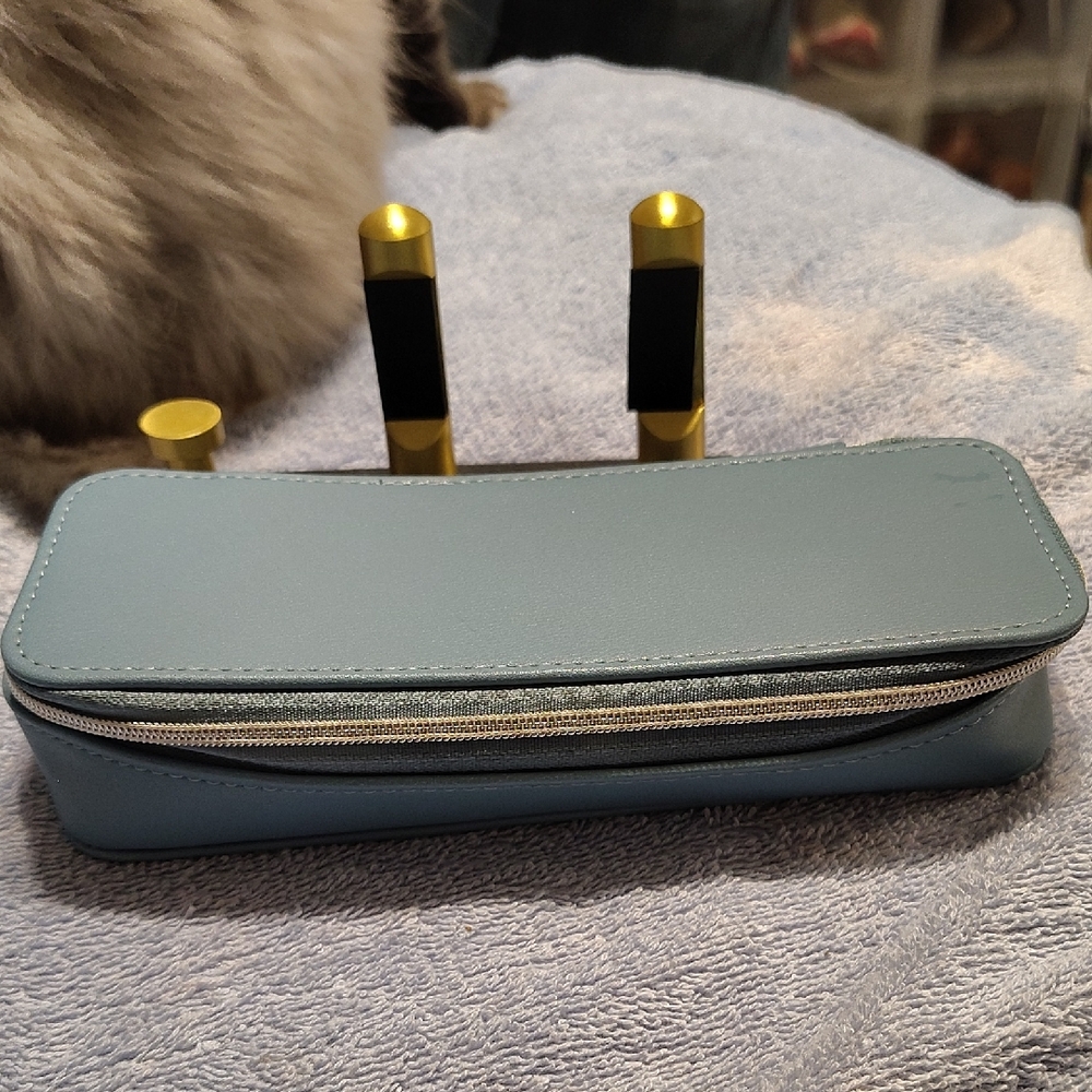 Blue Zippered Pouch